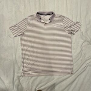 Nike Beige Striped Polos